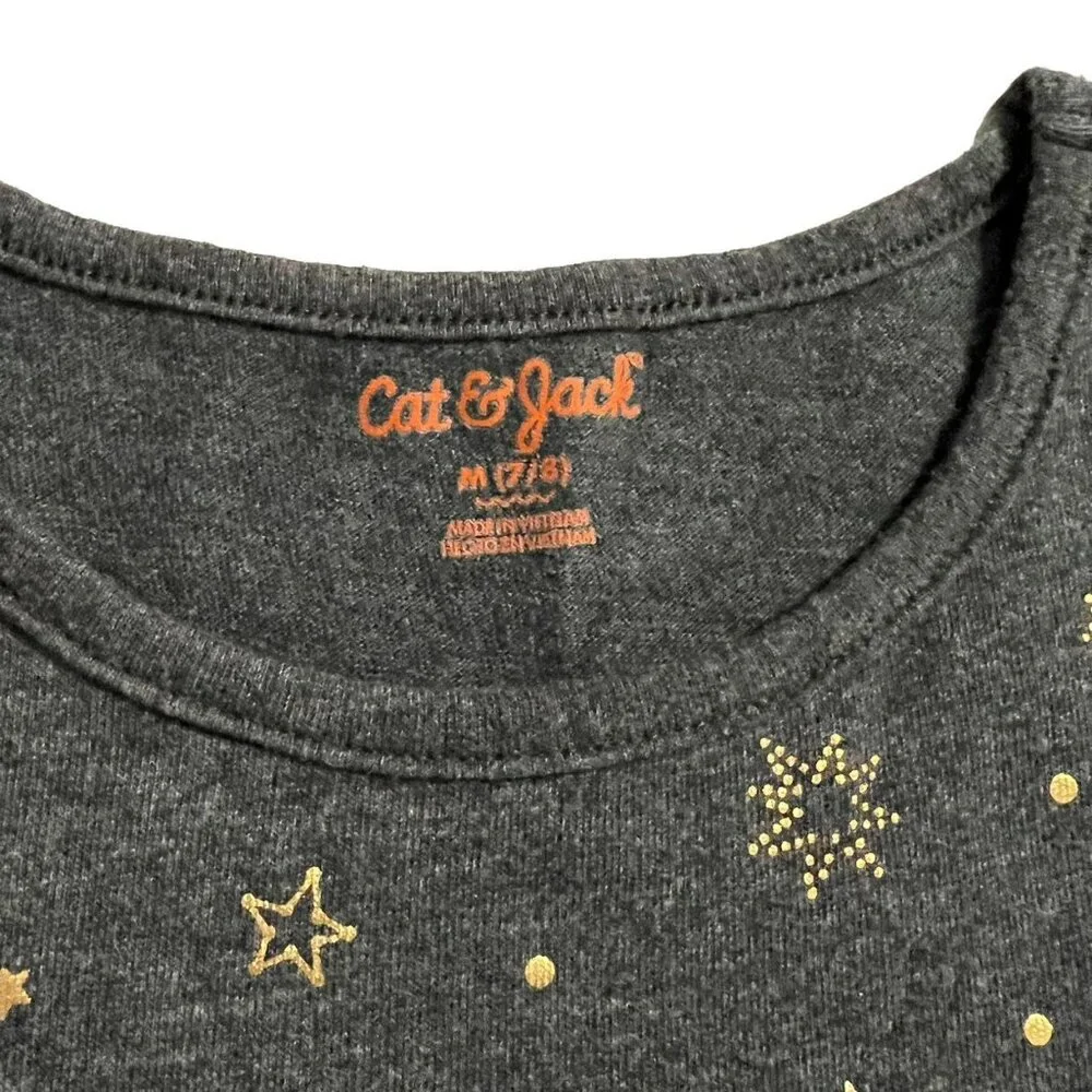 Cat & Jack M (7/8) Grey Moon & Stars Dress